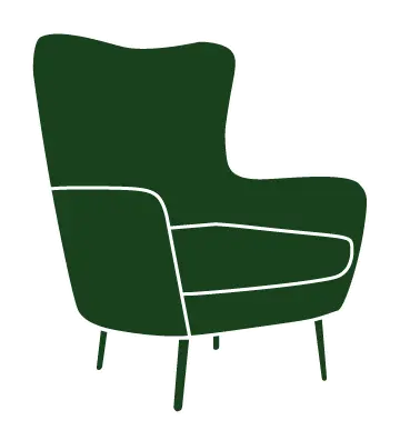 illustration de fauteuil de psychologue vers orienté la droite